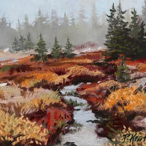 in the willows pastel by Pamela Kraft