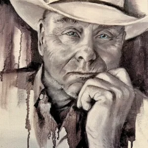 Pamela Kraft my guy has blue eyes oil