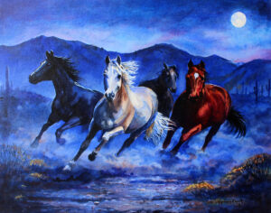 moonlit horses